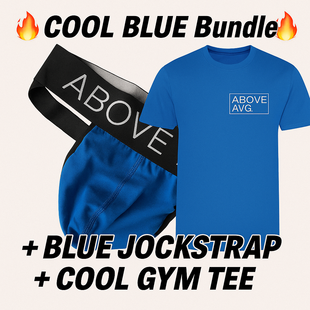 COOL BLUE Bundle: Above Avg. Jockstrap + Cool Gym Tee