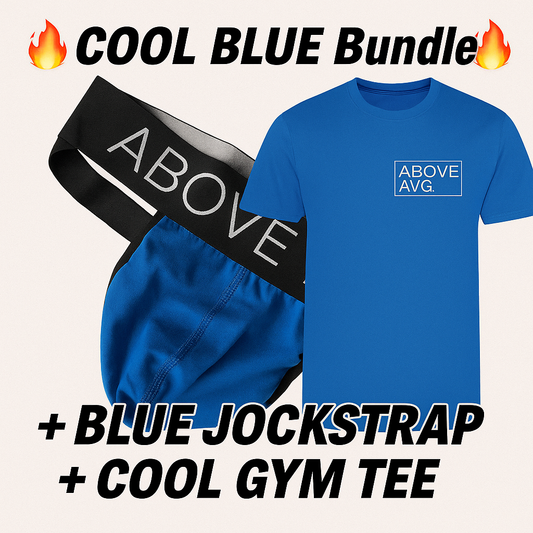 COOL BLUE Bundle: Above Avg. Jockstrap + Cool Gym Tee